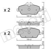 Front brake pad set METELLI - 22-0664-0