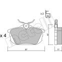 Rear brake pad set METELLI - 22-0347-0