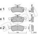 Rear brake pad set METELLI - 22-0556-1