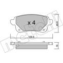 Rear brake pad set (4 pcs) METELLI - 22-1112-0
