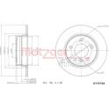 Sats om 2 bromsskivor METZGER - 6110184