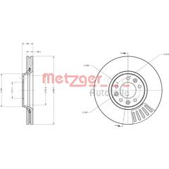 Jeu de 2 disques de frein METZGER - 6110318