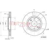 Brake disc set (2) METZGER - 6110023
