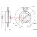 Brake disc set (2) METZGER - 6110024