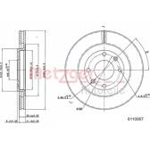 Brake disc set (2) METZGER - 6110067