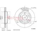 Brake disc set (2) METZGER - 6110089