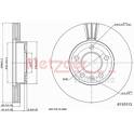 Brake disc set (2) METZGER - 6110113