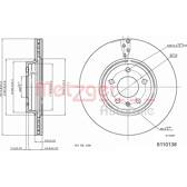 Brake disc set (2) METZGER - 6110138