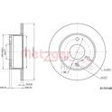 Brake disc set (2) METZGER - 6110146