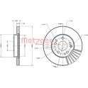 Brake disc set (2) METZGER - 6110223