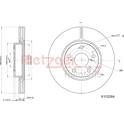 Brake disc set (2) METZGER - 6110264