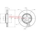 Brake disc set (2) METZGER - 6110386