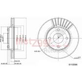 Brake disc set (2) METZGER - 6110586