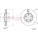 Brake disc set (2) METZGER - 6110642