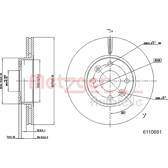 Brake disc set (2) METZGER - 6110681