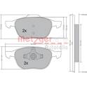 Front brake pad set (4 pcs) METZGER - 1170008