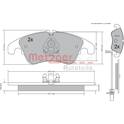 Front brake pad set (4 pcs) METZGER - 1170127