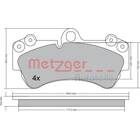 Front brake pad set (4 pcs) METZGER - 1170405