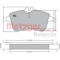 Front brake pad set (4 pcs) METZGER - 1170083