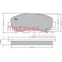 Front brake pad set (4 pcs) METZGER - 1170093