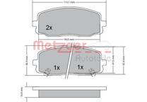 Front brake pad set (4 pcs)