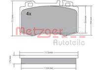 Front brake pad set (4 pcs)