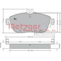 Front brake pad set (4 pcs) METZGER - 1170215