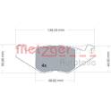 Front brake pad set (4 pcs) METZGER - 1170257