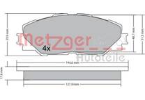 Front brake pad set (4 pcs)