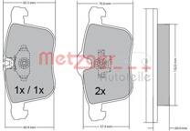 Front brake pad set (4 pcs)