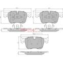 Front brake pad set (4 pcs) METZGER - 1170850