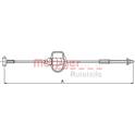 Handbrake cable METZGER - 10.5416