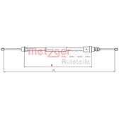 Handbrake cable METZGER - 10.6215