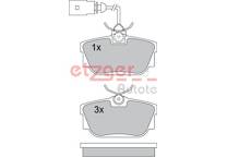 Plaquettes De Frein Arrière Brembo P85076 - Lot De 4, Sans Capteur D'usure - Compatible Lucas, Norme ECE R90