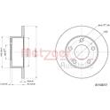 Brake disc set (2) METZGER - 6110017