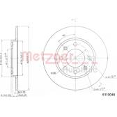 Brake disc set (2) METZGER - 6110048