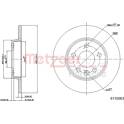 Brake disc set (2) METZGER - 6110063