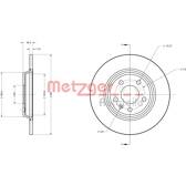 Brake disc set (2) METZGER - 6110125