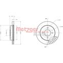 Brake disc set (2) METZGER - 6110157