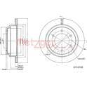 Brake disc set (2) METZGER - 6110158