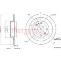 Brake disc set (2) METZGER - 6110211