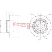 Brake disc set (2) METZGER - 6110247