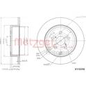 Brake disc set (2) METZGER - 6110258