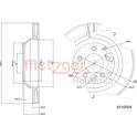 Brake disc set (2) METZGER - 6110554
