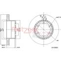 Brake disc set (2) METZGER - 6110591