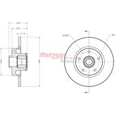 Brake disc (per unit) METZGER - 6110844