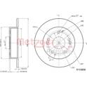 Brake disc set (2) METZGER - 6110856