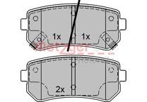 Rear brake pad set (4 pcs)