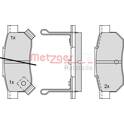 Rear brake pad set (4 pcs) METZGER - 1170251