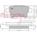 Rear brake pad set (4 pcs) METZGER - 1170264